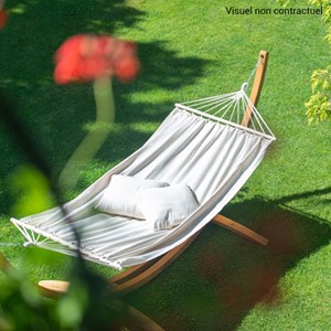 Hamac écru avec support en bois