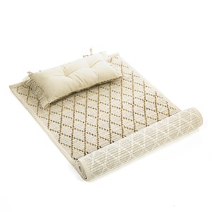 Natte de plage paille et coton