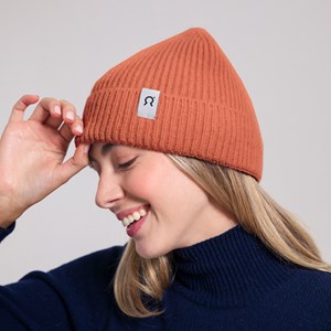 Bonnet Marcello en cachemire recyclé Corail