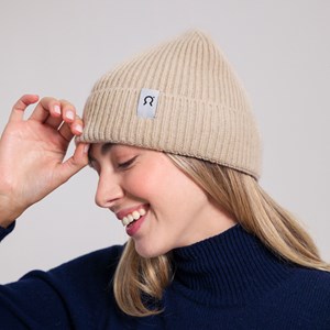 Bonnet Marcello en cachemire recyclé Beige