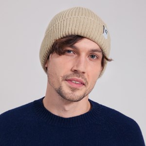 Bonnet Marcello en cachemire recyclé Beige