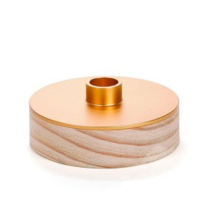 Bougeoir 2 en 1 bois et métal