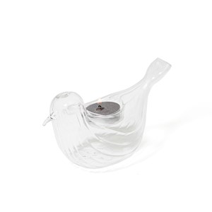 Photophore oiseau en verre