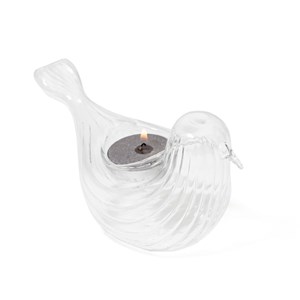 Photophore oiseau en verre