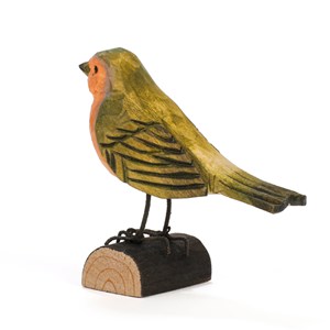 Rouge-gorge sur buchette
