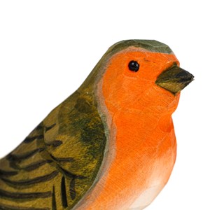 Rouge-gorge sur buchette