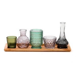 Plateau vases et lumignons