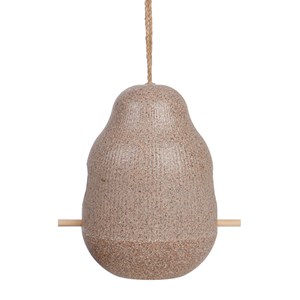 Mangeoire oiseaux en bambou beige