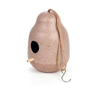 Mangeoire oiseaux en bambou beige