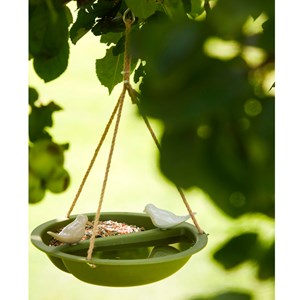 Mangeoire abreuvoir oiseaux en bambou