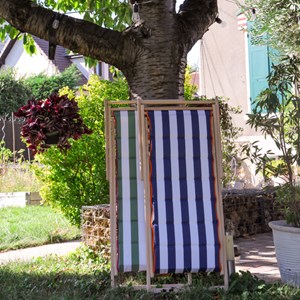 Chilienne matelassée à rayures Vert