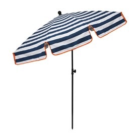 Parasol rayé bleu