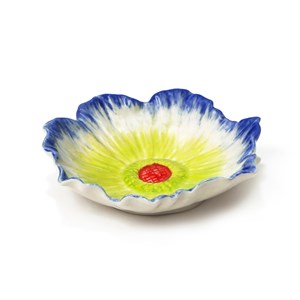Coupelle fleur grès bleu