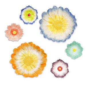 Coupelle fleur grès bleu