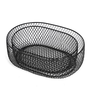 Set 2 corbeilles en métal