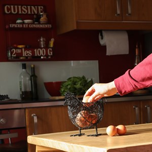 Panier à œufs poule