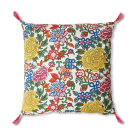 Coussin carré multicolore