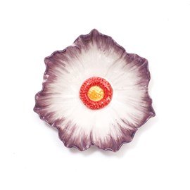 Coupelle fleur en grès violet