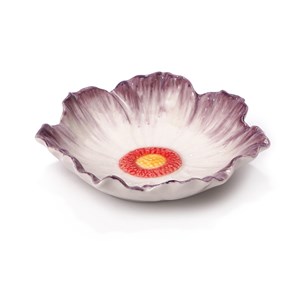 Coupelle fleur en grès violet