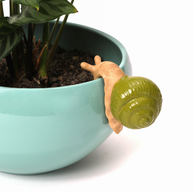 Lot De 2 Figurines D'escargots En Résine Pour Jardin Féerique - 9x4 Cm, Décorations Miniatures Pour Plantes Succulentes, Maison De Poupée - 7