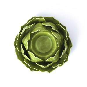 Bougeoir artichaut céramique Vert