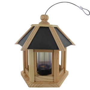 Mangeoire oiseaux maisonnette en bois