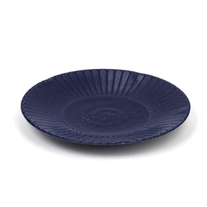 Assiette en céramique japonaise Bleu foncé