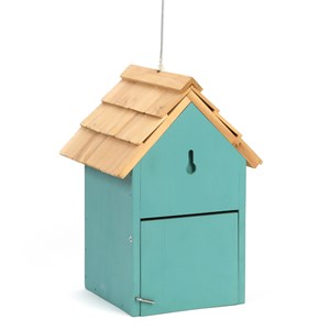 Nichoir bleu en bois