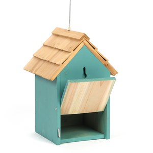 Nichoir bleu en bois