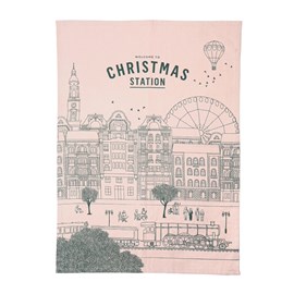 Torchon imprimé Christmas Station