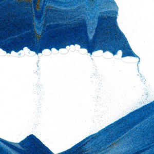 Disque de sable bleu