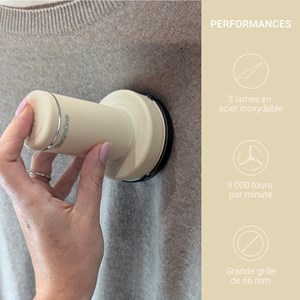 Rasoir anti-peluches SteamOne Beige