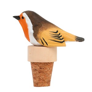 Bouchon de bouteille rouge gorge 