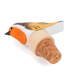 Bouchon de bouteille rouge gorge 