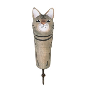 Crochet chat en bois