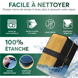 Bento Umami 2 étages noir