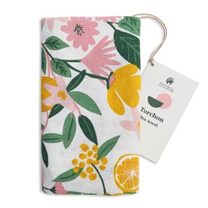 Torchon fleurs multicolores