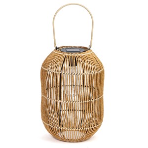 Lanterne solaire façon rotin
