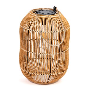 Lanterne solaire façon rotin