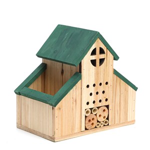 Hôtel à insectes cache-pot