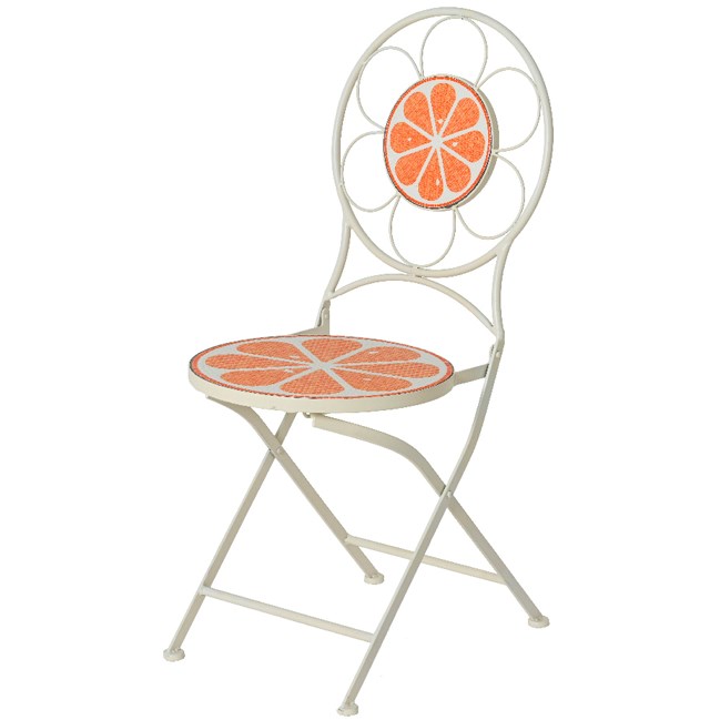 Chaise de jardin orange