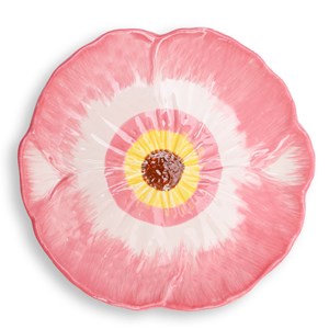 Assiette coquelicot rose