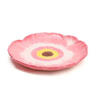 Assiette coquelicot rose