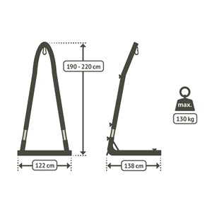 Support pour chaise hamac en métal