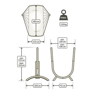 Chaise-hamac suspendue Udine