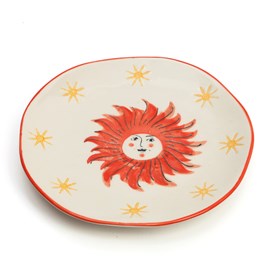 Assiette en céramique soleil
