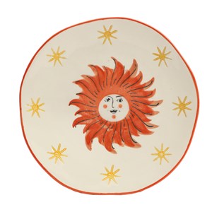 Assiette en céramique soleil