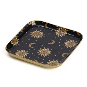 Plateau en métal soleils et lunes