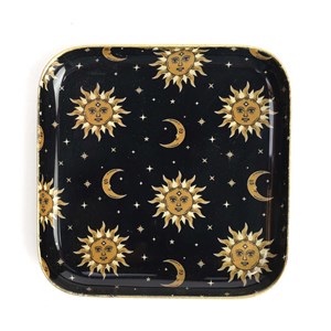 Plateau en métal soleils et lunes