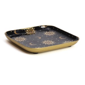 Plateau en métal soleils et lunes